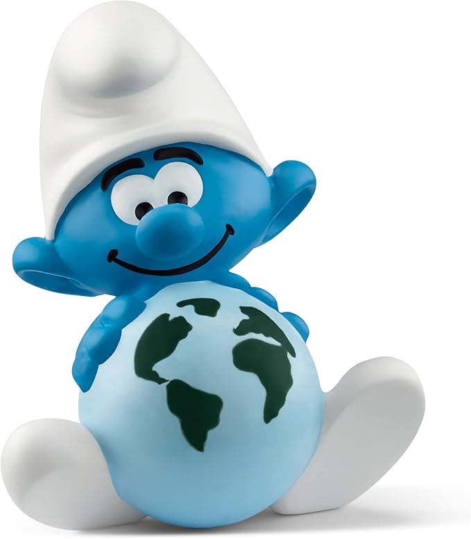 Schleich Smurfs, Collectible Retro Toys and Figurines for All Ages, Sustainability Smurf Figure - Figurio