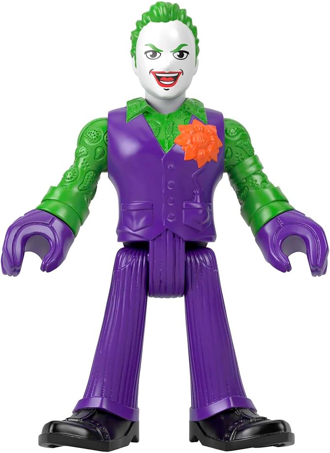 Fisher-Price Imaginext DC Super Friends Robot Toy, The Joker Insider & LaffBot 12-Inch with Lights Sounds & Figure for Kids Ages 3+ Years - Figurio