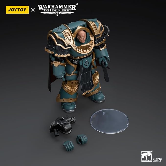 JOYTOY 1/18 Action Figure Warhammer 40k Sons of Horus Legion Praetor in Cataphractii Terminator Armour 5''Tall Movable Model Collectible Figurine - Figurio