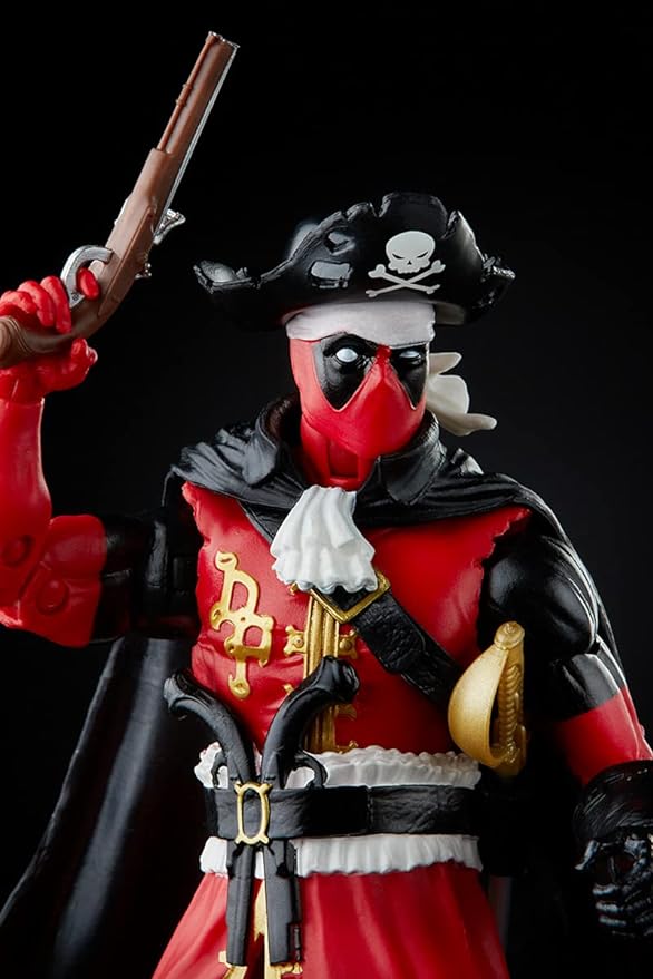 Marvel Hasbro Legends Series 6-inch Deadpool Collection Deadpool Action Figure (Pirate) Toy Premium Design and 3 Accessories - Figurio