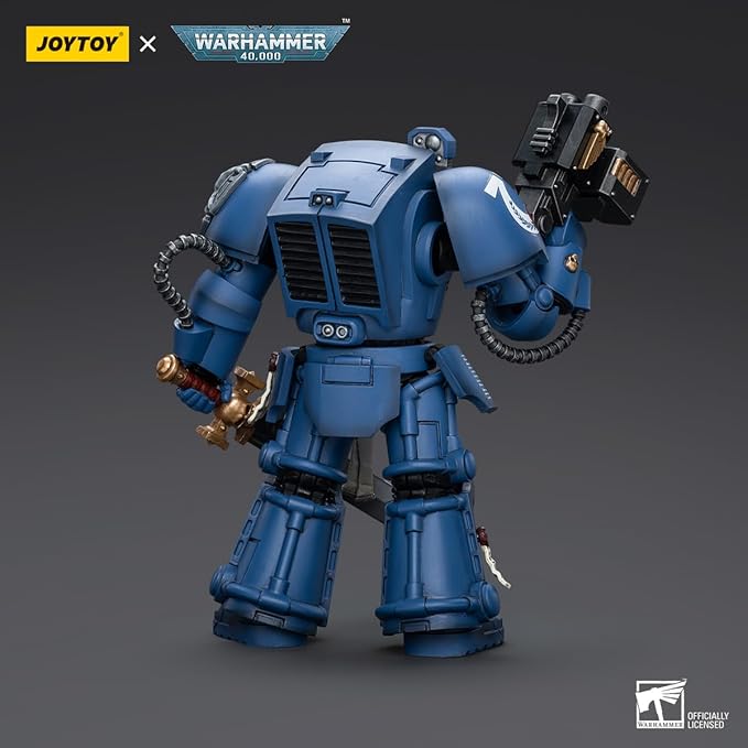 JOYTOY Warhammer 40,000 1/18 Action Figure Ultramarines Terminator Squad Sergeant with Power Sword and Teleport Homer Collection Model Birthday Gifts - Figurio