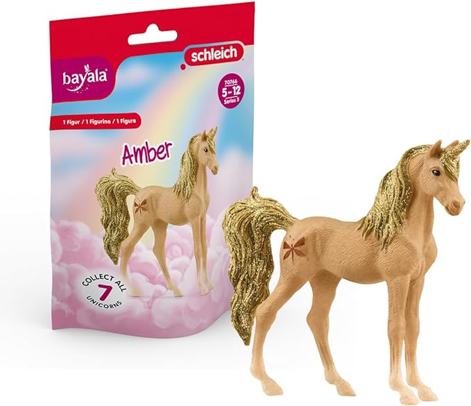 SCHLEICH bayala, Unicorn Toys for Girls and Boys, Collectible Unicorns Gemstone Series 2023, Amber - Figurio