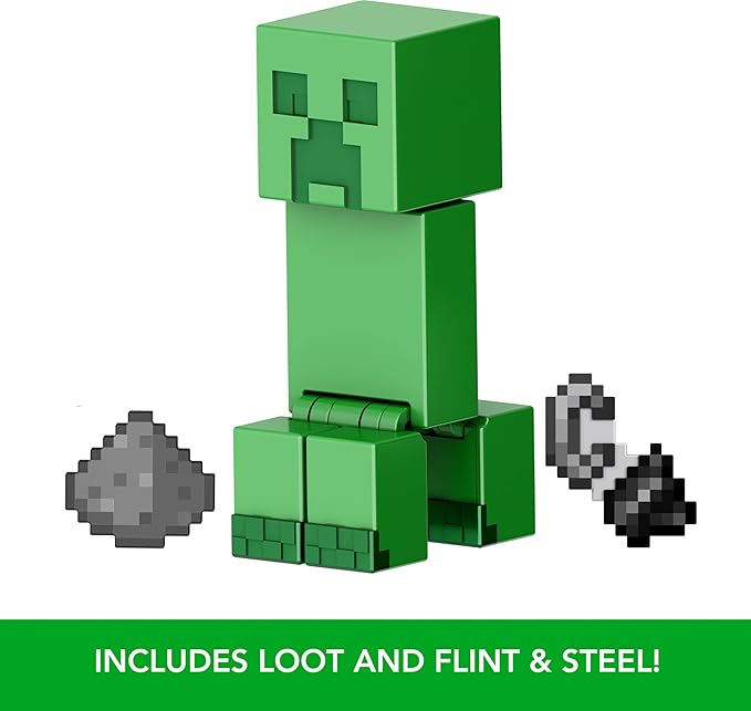 Mattel Minecraft Action Figures & Accessories Collection, 3.25-in Scale with Pixelated Design (Characters May Vary) - Figurio