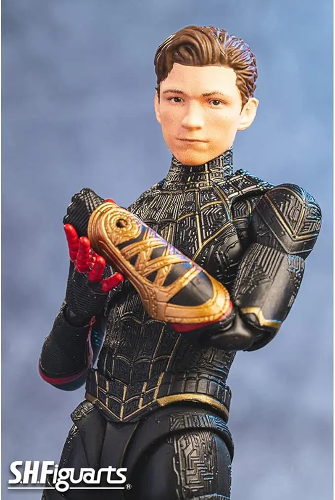 TAMASHII NATIONS - Spider-Man: No Way Home - Spider-Man (Black & Gold Suit), Bandai Spirits S.H.Figuarts Action Figure - Figurio