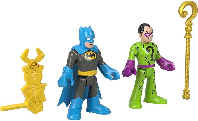 Fisher-Price Imaginext DC Super Friends Batman & The Riddler Figure Set for Preschool Kids Ages 3 to 8 Years - Figurio