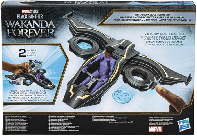 Spider-Man Marvel Studios' Black Panther Wakanda Forever Vibranium Blast Sunbird with 6-Inch Shuri Action Figure, Toy for Kids Ages 4 and Up - Figurio