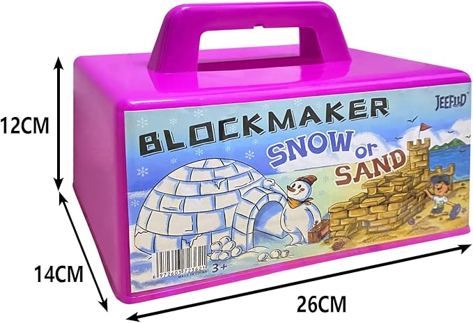 JEEFUD Snow Block Maker, Sand Castle Mold, Beach Snow Building Kit Toys for Kids, 2 Pack (Red & Purple) - Figurio