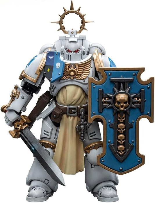 JOYTOY HAPPXYGG Warhammer 40k 1/18 4.7-inch White Consuls Bladeguard Veteran action figure model toy series - Figurio