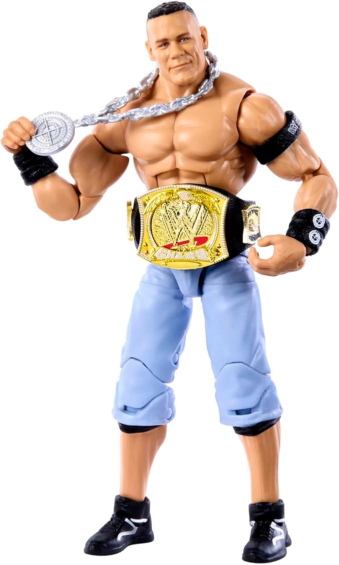 Mattel WWE John Cena Elite Collection Action Figure, Deluxe Articulation & Life-like Detail with Iconic Accessories, 6-inch - Figurio