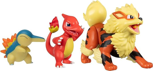 Pokémon Battle Figure, Fire Theme with 3 Pack Cyndaquil, Charmeleon, Arcanine - 4.5-inch Arcanine Figure, 3-inch Charmeleon Figure, 2-inch Cyndaquil - Toys for Kids Fans - Amazon Exclusive - Figurio