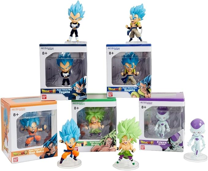 BANDAI Chibi Masters Dragon Ball: Super Saiyan Blue Vegeta - Figurio