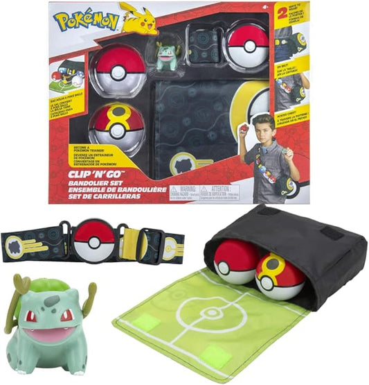 Pokémon pkw0229 Bandolier Set (Repeat, Poke Ball and Bulbasaur, Belt, Bag) W2, Multicolor - Figurio