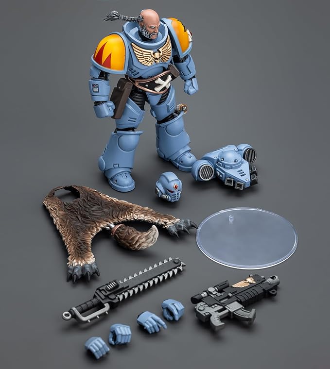 JOYTOY Warhammer 40,000 1/18 Action Figure Space Marines Space Wolves Claw Pack Brother Gunnar Collection Model Birthday Gifts - Figurio