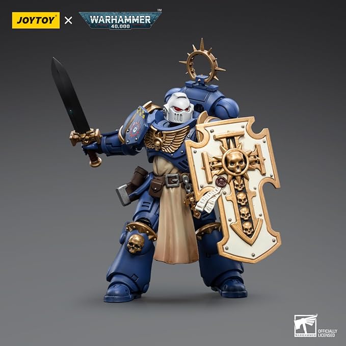 JOYTOY HAPPXYGG Warhammer 40k 1/18 4.7-inch Ultramarines Bladeguard Veteran action figure model toy series - Figurio