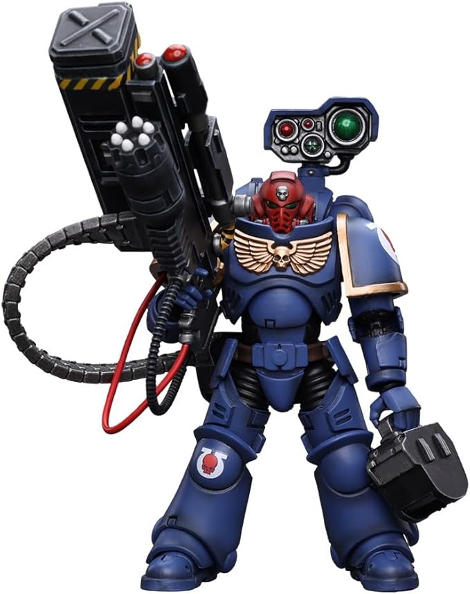 JOYTOY HAPPXYGG Warhammer 40k 1/18 4.7-inch Ultramarines Desolation Sergeant with Vengor Launcher action figure model toy series - Figurio