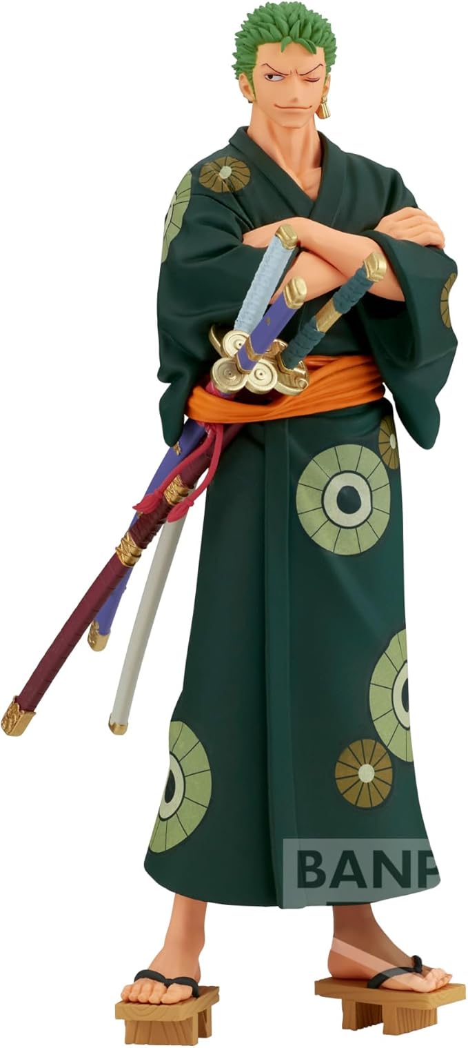 Banpresto - One Piece - Wanokuni Roronoa Zoro (Yukata Ver.), Bandai Spirits DXF ~The Grandline Series~ Figure - Figurio