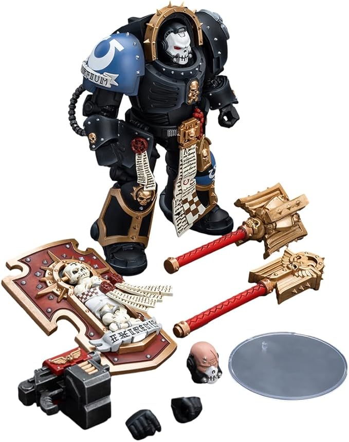 JOYTOY Warhammer 40,000 1/18 Action Figure Ultramarines Chaplain in Terminator Armour Collection Model Birthday Gifts - Figurio