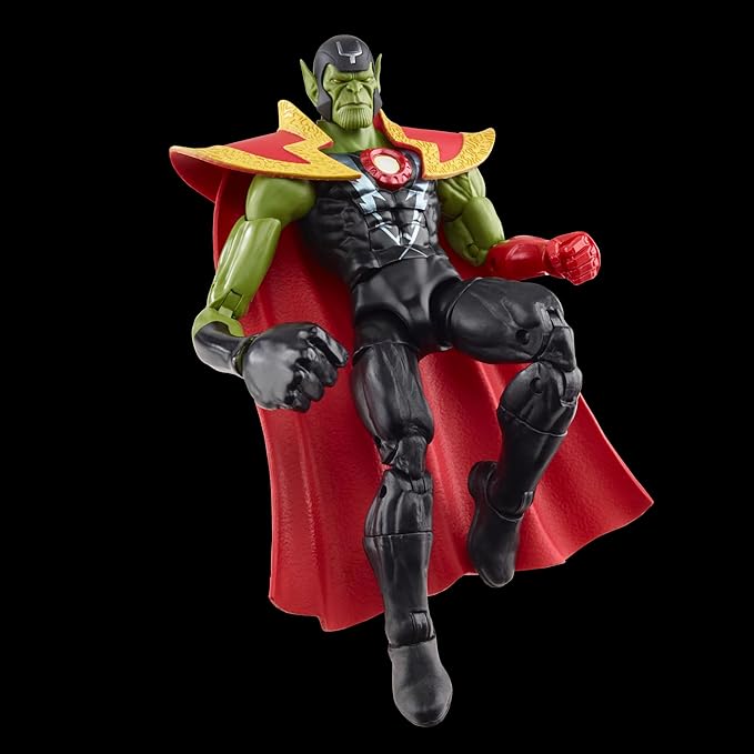 Marvel Legends Series Skrull Queen and Super-Skrull, Avengers 60th Anniversary Collectible 6 Inch Action Figures, 9 Accessories - Figurio