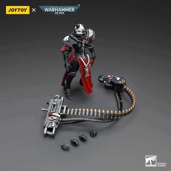 JOYTOY 1/18 Action Figure Warhammer 40K Figure Model Toys Adepta Sororitas Retributor with Heavy Bolter collection Model Anime 4.7 Inch - Figurio