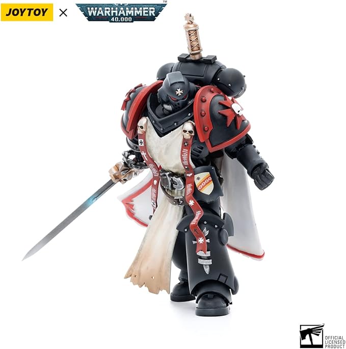 JOYTOY HAPPXYGG Warhammer 40k 1/18 4.7-inch Black Templars Primaris Sword Brethren Eberwulf Action Figure Model Toy Series - Figurio