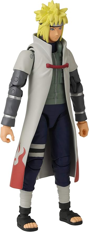 BANDAI Anime Heroes Official Naruto Shippuden Action Figure - Namikaze Minato - Poseable Action Figure with Swappable Hands and Accessories 36905, Multi-Colored - Figurio