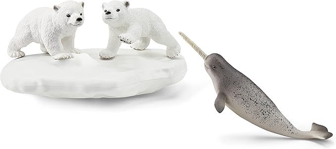 Schleich Wild Life Polar Playground 4-piece Playset for Kids Ages 3-8 - Figurio