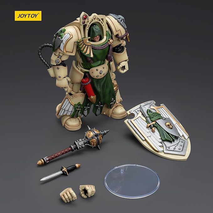 JOYTOY JT9206 40K 1/18 Action Figure Toy, Dark Angels Deathwing Knight with Mace of Absolution 1, 4-inch Gift for Action Figure Lovers & Collectors above - Figurio