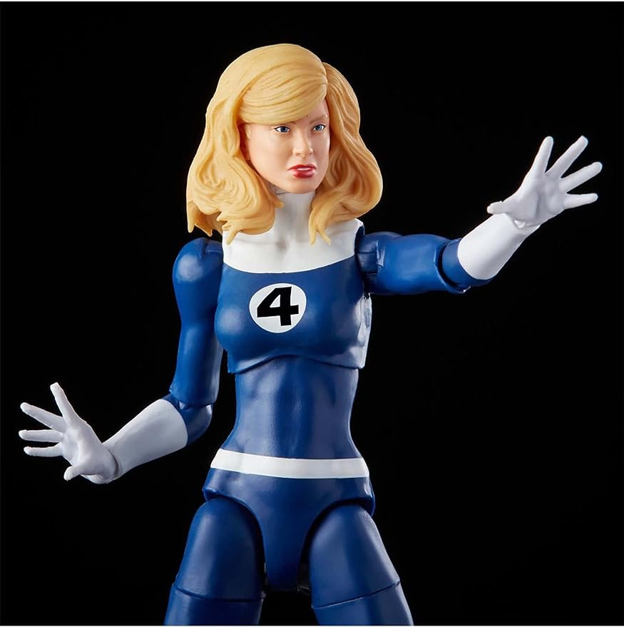 Marvel Legends Series Retro Fantastic Four Marvel's Invisible Woman 6-inch Action Figure Toy, Includes 3 Accessories , Blue - Figurio