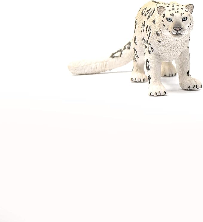 Schleich Wild Life Realistic Prowling Snow Leopard Figurine - Intricately Painted and Highly Detailed Wild Animal Toy, Durable for Education and Fun Play, Perfect for Boys and Girls, Ages 3+ - Figurio