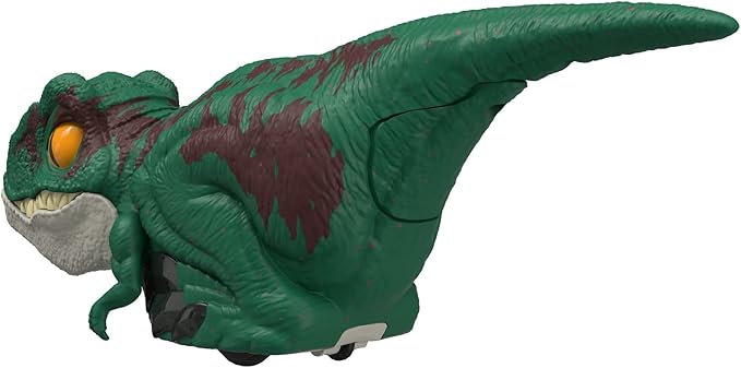 Mattel Jurassic World Dominion Uncaged Click Tracker Velociraptor Dinosaur Action Figure, Toy Gift with Interactive Motion and Sound, Clicker Control - Figurio