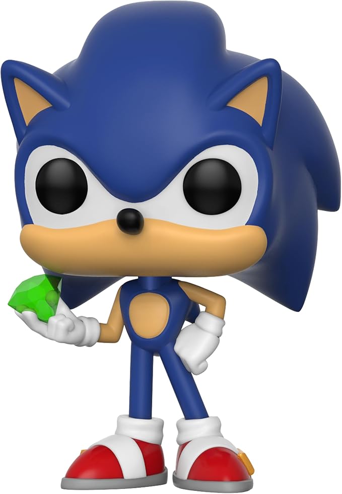 Funko Pop! Games: Sonic - Sonic with Emerald Collectible Toy, Blue - Figurio