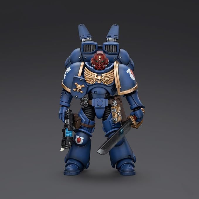 JOYTOY Warhammer 40,000 1/18 Action Figure Ultramarines Jump Pack Intercessors Sergeant with Plasma Pistol and Power Sword Collection Model Birthday Gifts - Figurio