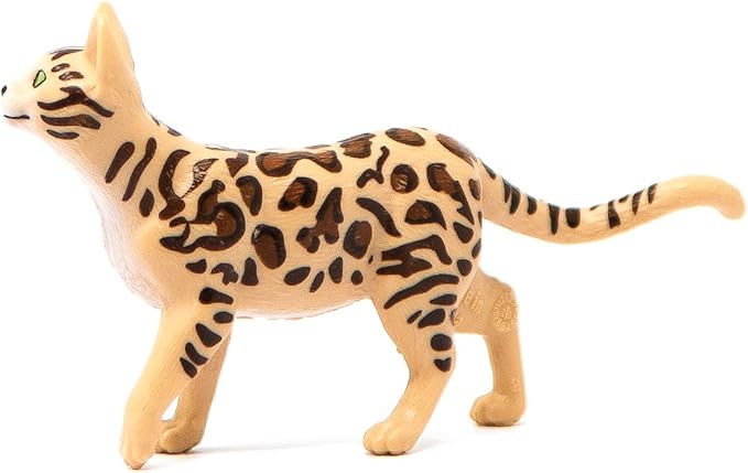 Schleich Farm World, Realistic Cute Cat Toys for Boys and Girls Ages 3 and Above, Bengal Cat Toy (Pack of 2) - Figurio