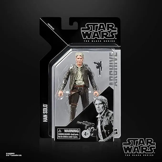 STAR WARS The Black Series Archive Han Solo Toy 6-Inch-Scale The Force Awakens Collectible Action Figure, Toys for Kids 4 and Up - Figurio