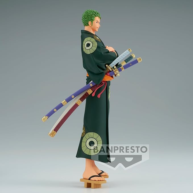 Banpresto - One Piece - Wanokuni Roronoa Zoro (Yukata Ver.), Bandai Spirits DXF ~The Grandline Series~ Figure - Figurio