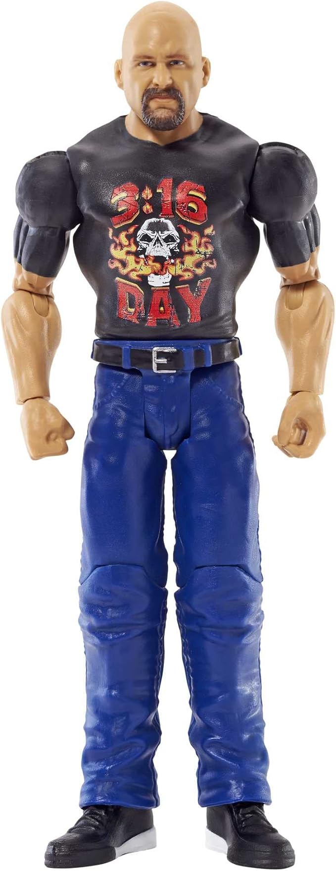 Mattel WWE Basic Action Figure, Stone Cold Steve Austin, Posable 6-inch Collectible for Ages 6 Years Old & Up - Figurio