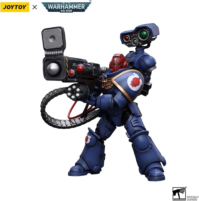 JOYTOY HAPPXYGG Warhammer 40k 1/18 4.7-inch Ultramarines Desolation Sergeant with Vengor Launcher action figure model toy series - Figurio