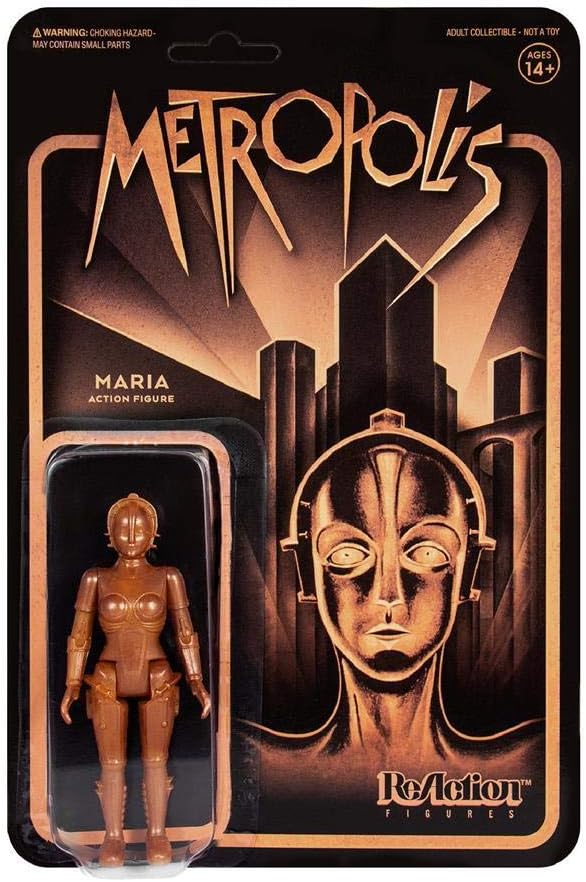 SUPER7 Metropolis Gold Maria Reaction Figure 3.75" - Figurio