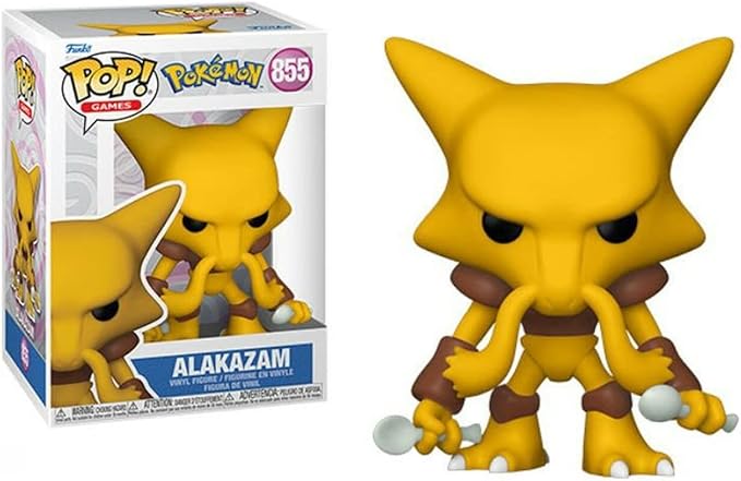 Pokemon - Alakazam Pop! Vinyl Figure (Bundled with Compatible Pop Box Protector Case) - Figurio