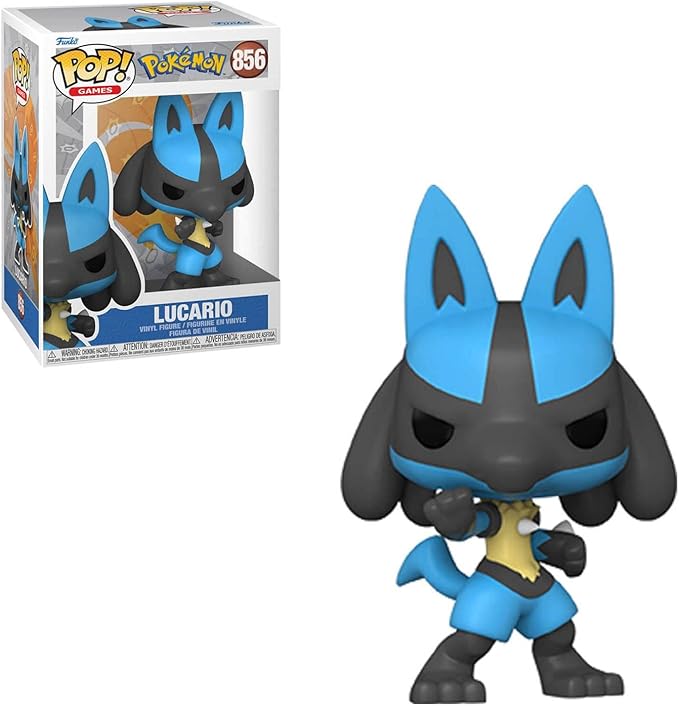 Pokemon - Lucario Pop! Vinyl Figure (Bundled with Compatible Pop Box Protector Case) Multicolored 3.75 inches - Figurio