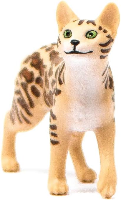 Schleich Farm World, Realistic Cute Cat Toys for Boys and Girls Ages 3 and Above, Bengal Cat Toy (Pack of 2) - Figurio