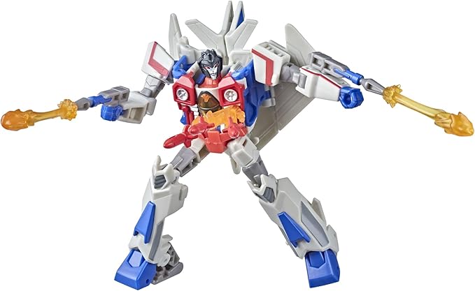 Transformers Bumblebee Cyberverse Adventures Toys Deluxe Class Starscream Action Figure, Seeker Strike Action Attack, 5-inch - Figurio