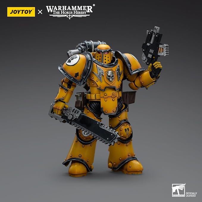 JOYTOY Warhammer 40,000 1/18 Action Figure Imperial Fists Legion MkIII Despoiler Squad Legion Despoiler with Chainsword 4.8inch Collectible Action Figures Kits - Figurio