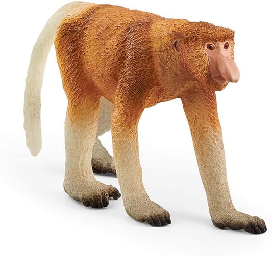 Schleich Wild Life Realistic Proboscis Monkey Figurine - Authentic and Highly Detailed Wild Animal Toy, Durable for Education and Fun Play for Kids, Perfect for Boys and Girls, Ages 3+ - Figurio