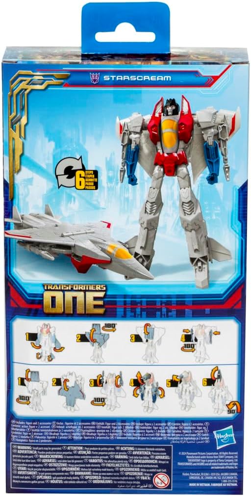 Transformers One Mega Changer Starscream 11-Inch Robot Action Figure, Interactive Toys for Boys and Girls Ages 6 and Up - Figurio