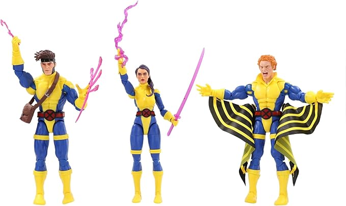 Marvel Legends Series Banshee, Gambit, & Psylocke X-Men 60th Anniversary Action Figure Set, 6-Inch - Figurio