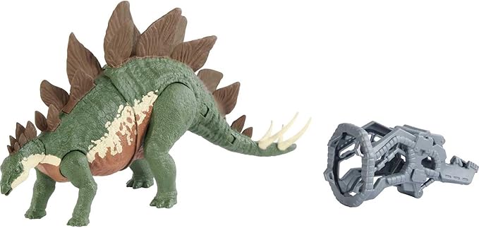 Mattel Jurassic World Toys Camp Cretaceous Mega Destroyers Stegosaurus Dinosaur Action Figure, Toy Gift with Movable Joints, Attack and Breakout Feature - Figurio