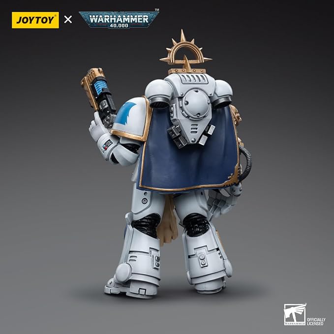 JOYTOY 1/18 Warhammer 40,000 Action Figures Space Marines White Consuls Captain Messinius Collection Model - Figurio