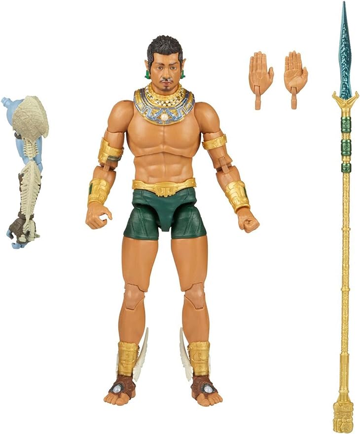 Marvel Legends Series Black Panther Wakanda Forever Namor 6-inch MCU Action Figure Toy, 3 Accessories, 1 Build-A-Figure Part - Figurio