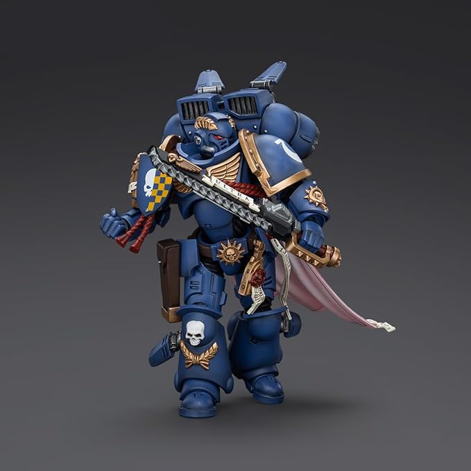 JOYTOY Warhammer 40,000 1/18 Action Figure Ultramarines Captain with Jump Pack Collection Model Birthday Gifts - Figurio